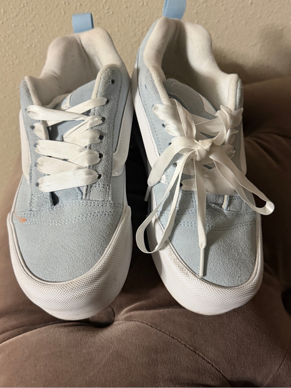 Vans shoes Low Top Sneakers in Light Blue and White Knu Stack sz 7.5 - Picture 6 of 10